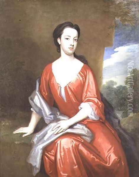 Portrait of Mrs Portman Oil Painting - Sir Godfrey Kneller