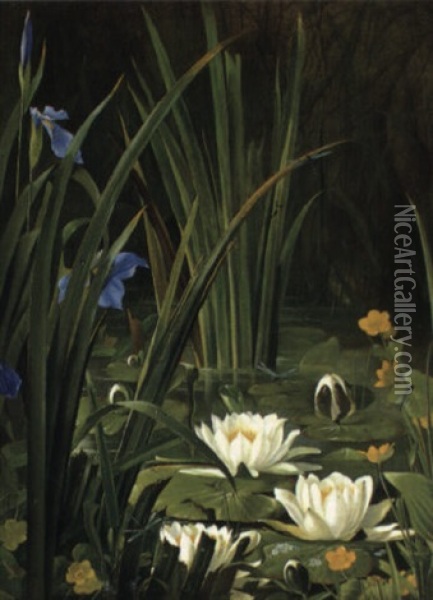 The Lily Pond Oil Painting - Arnold Winther