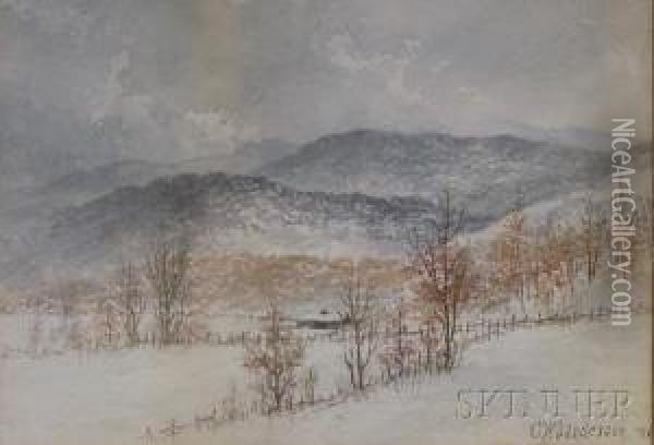 Winter Landscape Oil Painting - Charles Wesley Sanderson