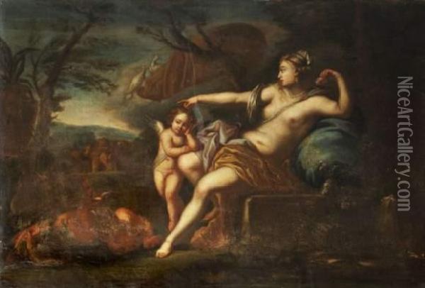 Venus Et L'amour Oil Painting - Pierre-Jacques Cazes