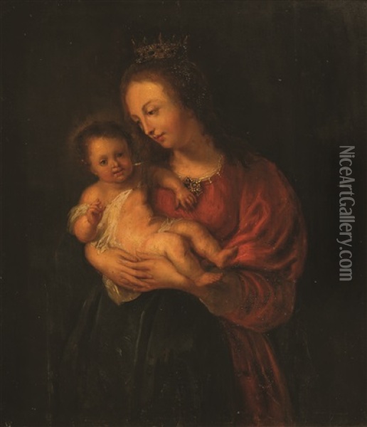 Virgen Con Nino Oil Painting -  Rembrandt van Rijn