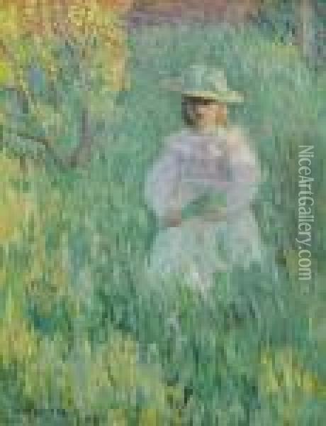 Petite Fille Dans Une Prairie Oil Painting - Henri Lebasque