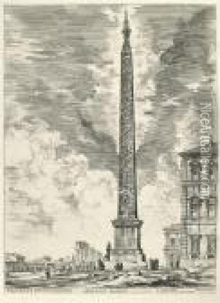 Obelisco Egizio. Oil Painting - Giovanni Battista Piranesi