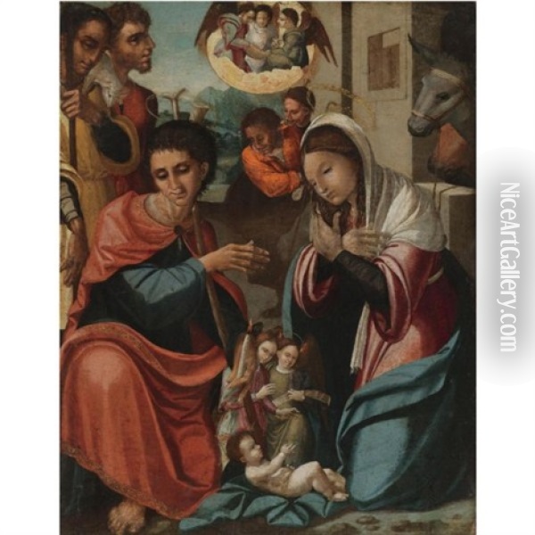 The Adoration Of The Shepherds Oil Painting -  Alcira Master
