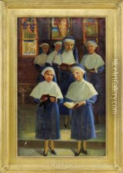 The Luxembourg Convent Choir Oil Painting - Helena Sturtevant