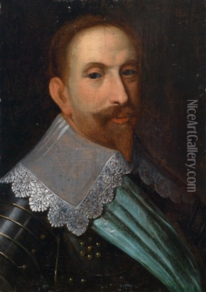 Bildnis Konig Gustav Adolf (adolf Ii. Von Schweden) Oil Painting - Jacob Hoefnagel