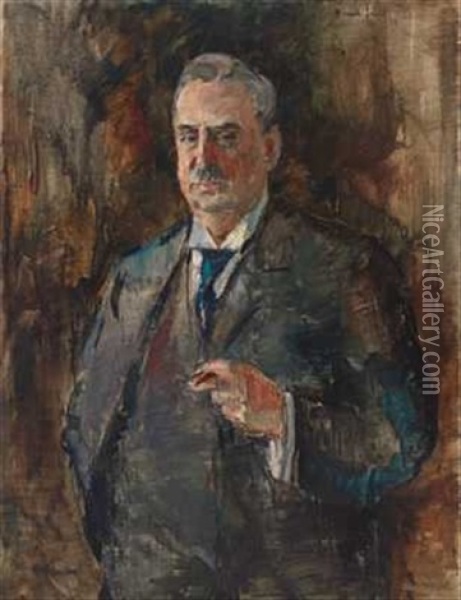 Portrett Av Borgmester Lehman Oil Painting - Henrik Louis Lund