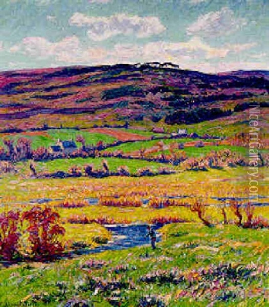 La Vallee De Goayen, Pres De Pont-croix, Finistere Oil Painting - Henry Moret