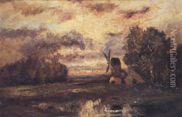 Le Moulin Oil Painting - Jules Dupre