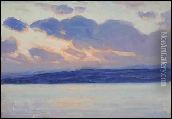 La Rive Sud, Vue De Ste-petronille, Ile D'orleans Oil Painting - Clarence Alphonse Gagnon